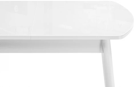 Стеклянный стол Woodville Калверт белый 551083