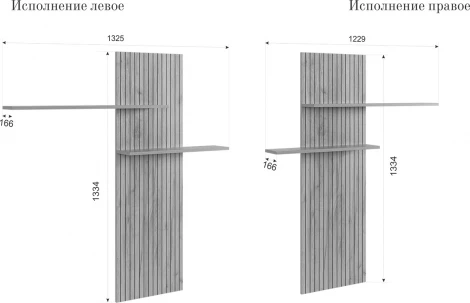 Гостиная "Моди К2", цвет дуб крафт золотой/белое дерево Mebelson (арт.MGM-K2МОДИ.2563)