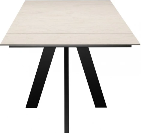 Стол DikLine DM140 Хромикс белый/опоры черные арт.00-00072818