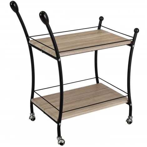 Стол сервировочный Марко дуб сонома/эбеновое дерево/черный Mebelik 009361