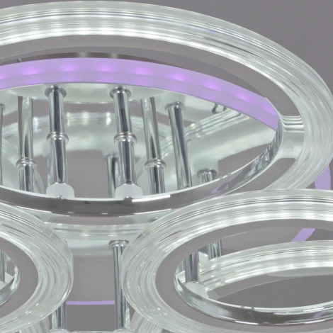 Потолочная люстра светодиодная на штанге с пультом Reluce 09812-3.3-3+3D CR (RGB) (220V)