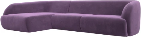 Диван угловой Лига-041 левый угол (Сиреневый/Микровельвет) Лига Диванов арт.122185L