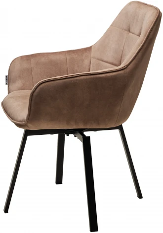 Стул MAVERICK 360 град. поворот. UF912-10B античный бежевый, велюр без пальчиковый"/ черный ®DISAUR 629M05527"