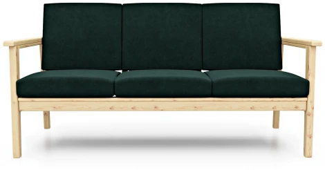 Диван Arsko прямой Лориан Б сосна велюр зеленый