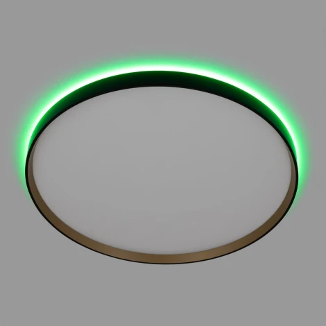 Настенно-потолочный светодиодный светильник IP40 Citilux Etalon CL750501R Черный+Золото с пультом и RGB подсветкой