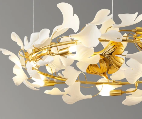 Подвесной светильник Kink Light Сири 07868-70,36 (220V, на тросе, листья)