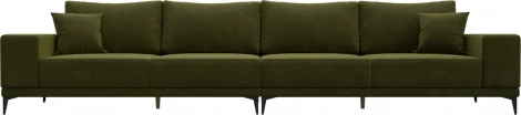Диван прямой Льюес Лонг (Зеленый/Микровельвет) Лига Диванов арт.122391