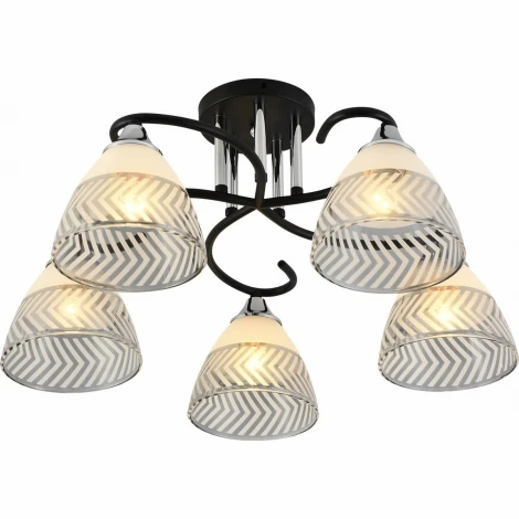 Потолочная люстра на штанге Reluce 11391-0.3-05B BK+CR (220V)