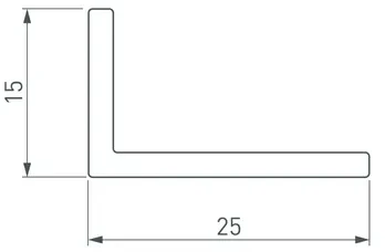 Уголок ARH-W25х15х2-2000 ANOD (Arlight, Алюминий) 053358