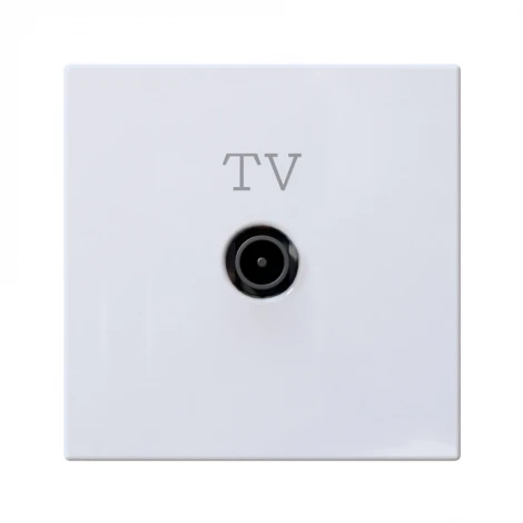 ТВ-розетка оконечная (белый глянцевый) Jasmart FD FD6001W