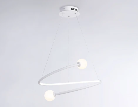 Подвесной светодиодный светильник Ambrella Comfort FL66291 (регулировка яркости, 220V, пульт управления, на тросе, шарики)
