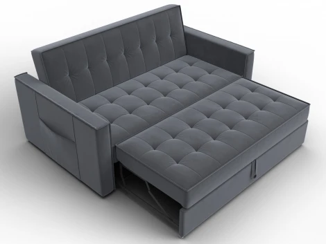 Диван прямой Лига-104 (140) (ЛДСП,Брус,Фанера,Велюр/Серый) Лига Диванов 134871