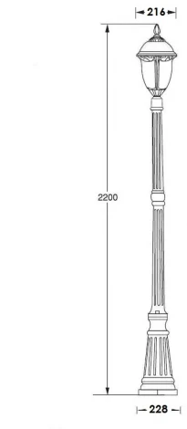 Наземный фонарь Oasis Light St.LOUIS L 89109L Bl мат/тр