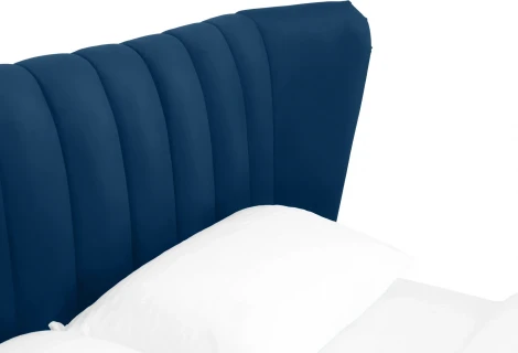 Кровать Queen Agata Lux ОГОГО (арт.636849), (Ткань/Синий)