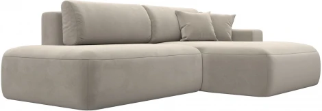 Диван угловой Лига-036 НПБ Модерн правый угол (Бежевый/Микровельвет) Лига Диванов арт.121398