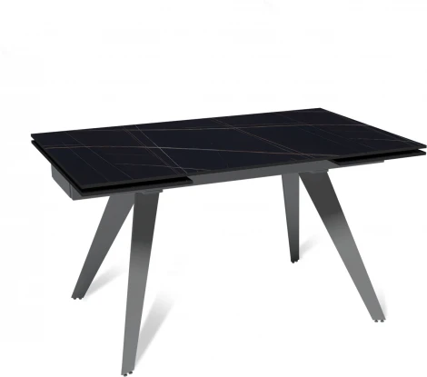 Стол раскладной Rhein (140+40+40), керамика матовая Blackgold Top Concept арт.21947