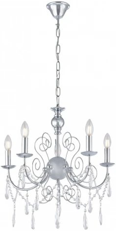 Подвесная люстра Arte Milano AM345620 345620/5 CR (220V, подвески, на цепи, подсвечник, свеча)