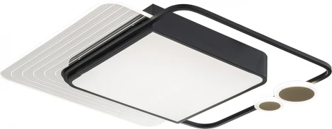 Потолочный светодиодный светильник Escada Meridian 10225/SG LED 75Вт, металл/акрил, черный/золото