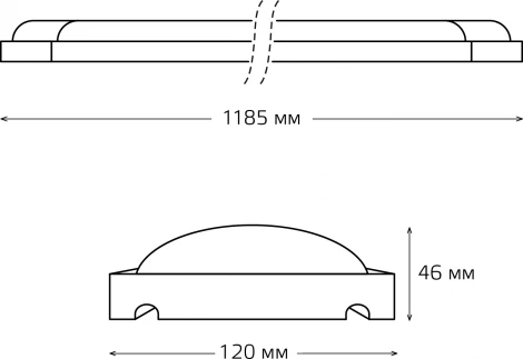 Настенно-потолочный линейный светильник светодиодный Gauss 844611336 (220V)