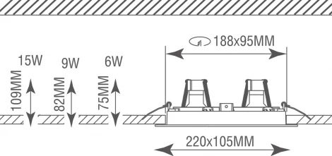Встраиваемый светильник Donolux Lumme DL18615/02WW-SQ Champagne/Black (220V)