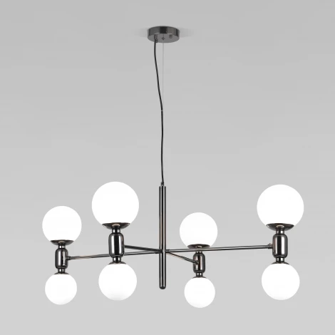 Подвесной светильник Eurosvet Bubble 30182/8 черный жемчуг (220V, на тросе, шарики)