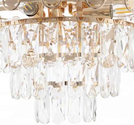 Потолочная люстра каскадная хрустальная Arte Milano Sorrento-8109 378109/7/470 GD (220V)