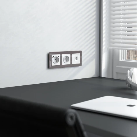 Розетка Ethernet RJ-45 (белый акрил) Werkel W1181041 (a064017)