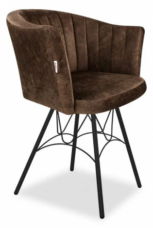 Стул Sheffilton SHT-ST42-1/S100 кофейный трюфель/черный муар от фабрики Sheffilton