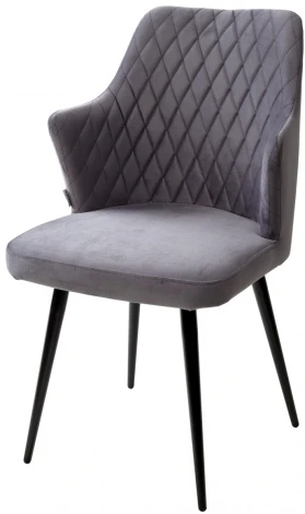 Стул HERMAN 360 град. СЕРЫЙ #27, велюр / черный каркас M-City 461MC04745