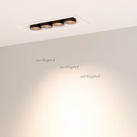 Светильник линейный встраиваемый LED MS-ORIENT-BUILT-TURN-TC-S67x150-10W Warm3000 (WH-BK, 30 deg, 230V) (Arlight, IP20 Металл) 031929