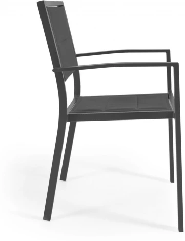 Sirley Садовый стул из алюминия и черного текстиля La Forma (ex Julia Grup) арт.117355