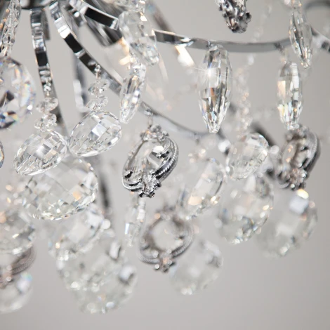 Подвесная люстра Eurosvet Crystal 10080/6 хром / прозрачный хрусталь