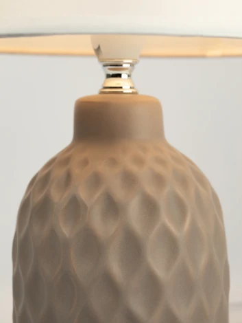 Настольная лампа Rivoli Muriel 7550-502 1 х Е14 40 Вт керамика бежевая с абажуром