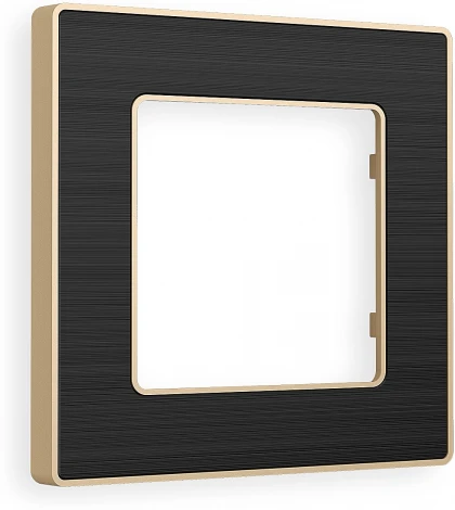 Рамка Ambrella Volt ALFA Arctic (Черный Стекло органическое/Шампань) 1-ая AF580541