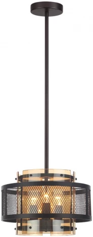 Потолочная люстра на штанге Lumion Zarina 8007/3 черный/черный, золотой металл/металл, стекло Е14 3*40W 220V (круглые)