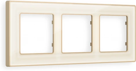 Рамка Ambrella Volt ALFA Arctic (Бежевый Стекло органическое/Шампань) 3-ая AF580343