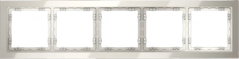 Рамка на 5 постов (кашемир, стекло) Voltum S70 VLS110503