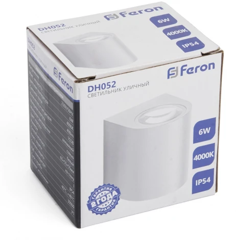 Архитектурная подсветка Feron Корфу 48472 DH052, 6W, 400Lm, 4000K, белый Бостон (LED, 220V, IP54)