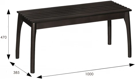 Скамья для прихожей массив, каркас венге от фабрики Mebelik