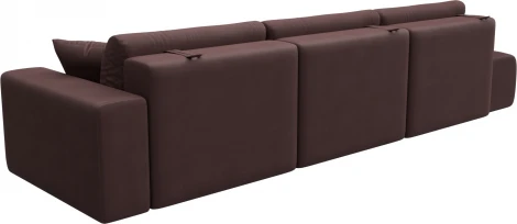 Диван прямой Лига-036 НПБ Модерн Лонг подлокотник справа Лига Диванов (Замша) арт.127699