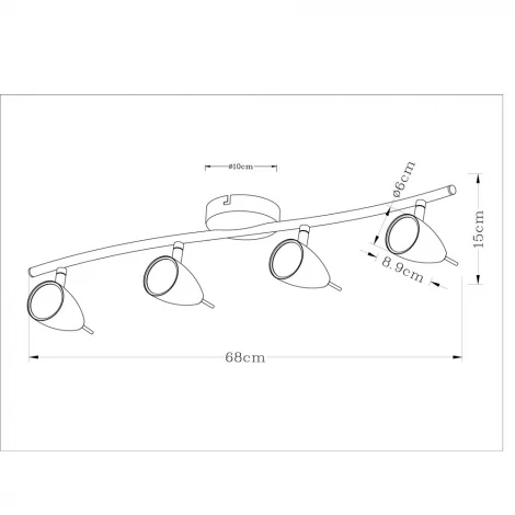Спот на штанге Arte Lamp Regista A1966PL-4GY (220V)