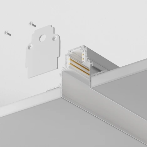 Шинопровод под гипсокартон 2м Gravity встраиваемый белый (магнитный) Maytoni Technical TRX010-422W (48V)