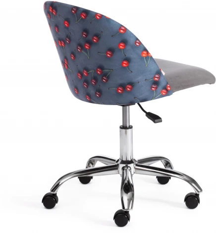 Кресло MELODY ткань/флок, серый, Botanica 08 cherry/29 Tetchair 19029