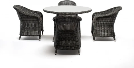 "Равенна" обеденная группа плетеная, цвет графит 4SIS арт.УТ-00006084
