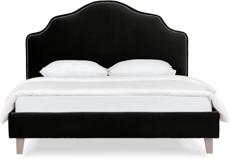 Кровать Queen II Victoria L 1600 ОГОГО (арт.574906), (Ткань/Черный)