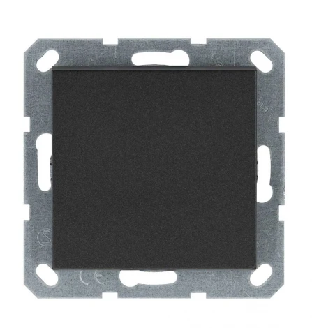 Выключатель одноклавишный перекрестный (антрацит) Jasmart G-Classic G3013B
