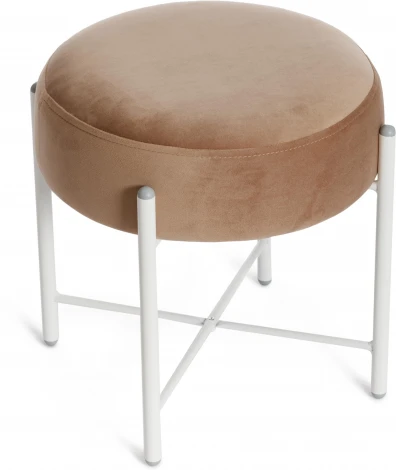 Табурет Tetchair AMBER (Металл,Ткань/Бежевый,Белый) 19242