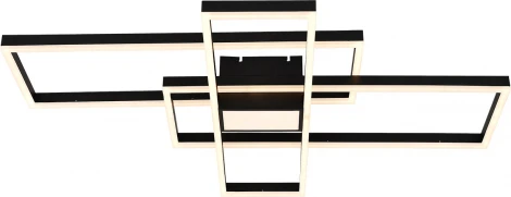 Потолочная люстра светодиодная Escada Twins 10284/4LED 181Вт, металл/акрил, черный (регулировка яркости, 220V, пульт управления)