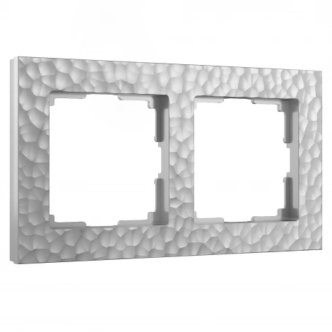 Рамка на 2 поста Hammer (серебряный) Werkel W0022406 (a052516)