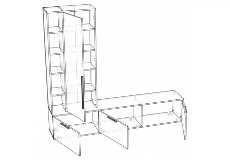 Модульная гостиная Филеста комплектация 1 Хандис Woodville 664940